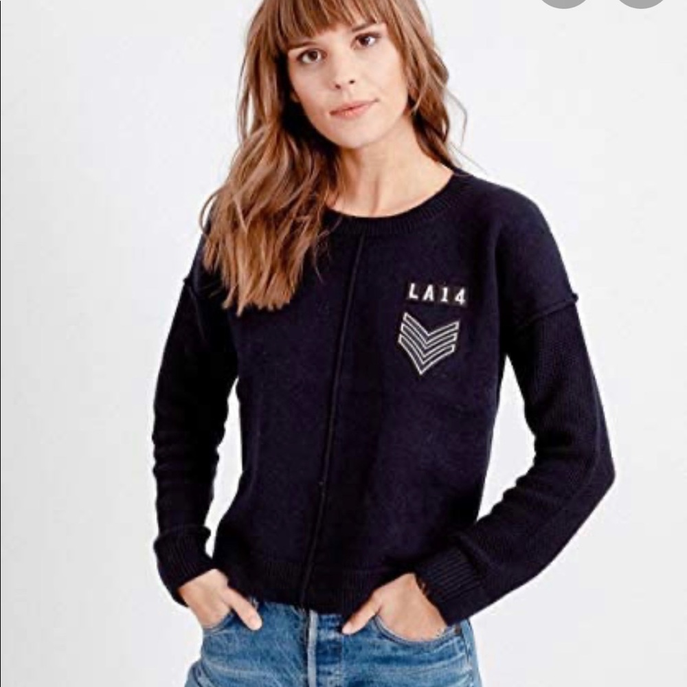 Rails Cashmere Blend Stanford Army Jumper Navy, size Small